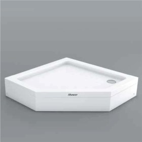 Resim SHOWER Batura Beşgen Duş Teknesi, Panelli 