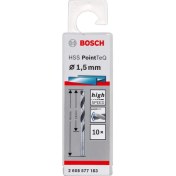 Resim Professional 10 Adet Hss Spiral Matkap Ucu Pointteq (Metal Için, 1,5 x 18 x 40 Mm, Matkap Aksesuarı) 