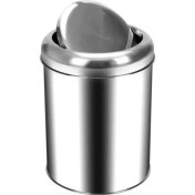 Resim Palex 3822-5 Krom Pratik Kapaklı Çöp Kovası 5 Litre 