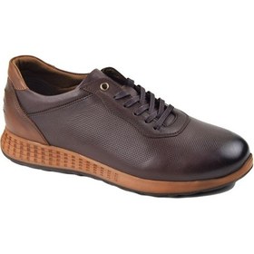 Resim 2009 Kahve Spor Hakiki Deri Ayakkabı Kahverengi 