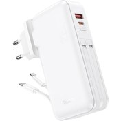 Resim toyigoo Hoco J126 USB-A+Type-C Çıkışlı Type-c+Lightning Kablolu 10000mAh Powerbank Şar - tyigo4577-89 