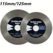 Resim 115mm/125mm Süper Seramik Bıçak, Tamamen Keramik Kesme Diski, Genişletilmiş Ağ Dalgalı İlk Basınçlı Elmas Kesici Ucu, Mermer Kesim Diski, Taş Kesimi, İnce İşler için Hassas Kesim Aracı, Dayanıklı Blade, Endüstriyel Kalite Bıçak, Elmas Kaplamalı Testere Dişi ile Güçlü Matkaplar ve Elektrikli Takım Tezgahları, İnşaat Çalışanları ile Doğal Şekillendiriciler 
