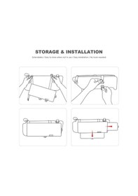 Resim Araba Güneşliği Geri Çekilebilir Çok İşlevli Güneşlik Parlama Önleyici Gözlükler 