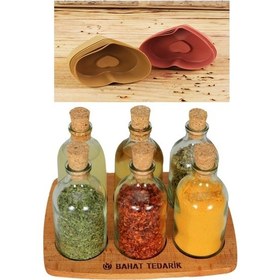 Resim Doğal Hijyenik Mini Baharatlık Seti Takımı 3 Lü Kek Kalıbı 