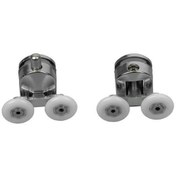 Resim Duşakabin Tekerleği Metal Gövdeli Krom 2 Li Set Teker Çapı 22 mm 