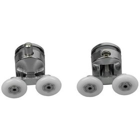 Resim Duşakabin Tekerleği Metal Gövdeli Krom 2 Li Set Teker Çapı 22 mm 