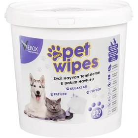 Resim Vebox Easy Pet Wipes Islak Kova Mendil 300 Adet 