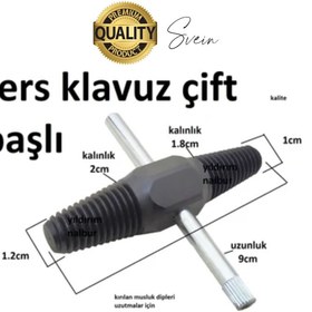 Resim Svein Kırık Musluk Ters Kılavuz Açıcı Aparatı Çift Başlı Su Borusu Vida Hasarlı Cıvata Sökücü Set 
