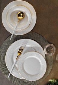 Resim Aryıldız Marta 24 Parça Altın Porselen Yemek Takımı AR056295 
