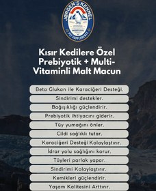 Resim Kısır Kediler için Prebiyotik + Multi-Vitaminli Malt Macun 