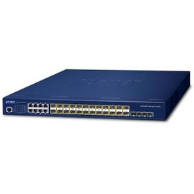 Resim Planet PL-SGS-6310-16S8C4XR 24 Port 100\u002F1000X SFP 8 Port Gigabit 4 Port 10G SFP+ L3 Switch 