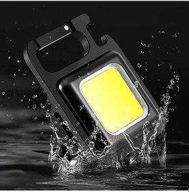 Resim Mini Kamp Feneri-askılı Anahtarlıklı-30 Cob Led Askılı Kamp Lamba Siyah 