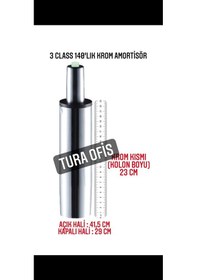 Resim Turaofis Tura Ofis 140'Lık Krom Amortisör Ofis Koltuğu Yedek Parçası 