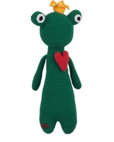 Resim Amigurumi Organik Oyuncak-uyku Arkadaşı Kurbağ-örme Kurbağ-örme Bebek 