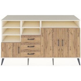 Resim Kronos Konsol 7 Raflı 3 Çekmeceli 3 Kapaklı 176x59x99 Aytaşı-çam Aytaşı-çam 