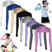 Resim 2 adet/1 adet Temel Yaz Yüksek Kaliteli Dikişsiz Şal Kol Kollukları, Nefes Alabilir Rahat Esnek Yumuşaklık, Dış Mekan Balıkçılık, Golf, Bisiklet Sürme, Güneşlik için Uygun, Ultra-Hafif Uzun Kollu Kaplamalar, Unisex Mükemmel Tatil Hediyesi 
