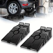 Resim 1 adet Ağır Hizmet Siyah Araba Kaldırma Platformu - 4 Adımlı Tasarım ile Altıgen Ayak Tabanları, Güvenli Araç Bakımı ve Onarımı için Sağlam Metal Çerçeve, Yağ Değişimleri, Lastik Değişimleri, Araç Onarım Araçları, Dayanıklı Yapı 