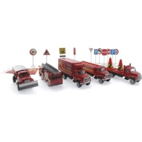 Resim MEGA Die Cast Metal 20 Parça Itfaiye Seti - Tankerli 