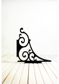 Resim Metal Raf Ayağı / Çiçeklik / Kitaplık / Siyah Renkli (1 Adet Raf Ayağı + Dubel + Vida) 