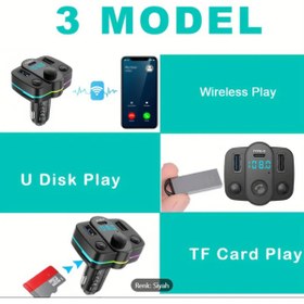 Resim shop ÇİFT USB TYPE-C MP3 ONATICI KABLOSUZ FM VERCİ SD CARD & ÇAĞRI HANDS FREE 