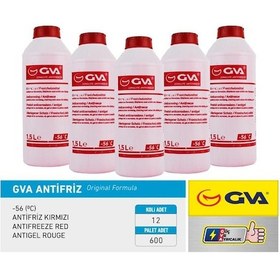Resim Gva Antifriz 1.5 Lt -56 C Kırmızı Long Life Koli 12 Ad Organık IS00-GVA 9930132 