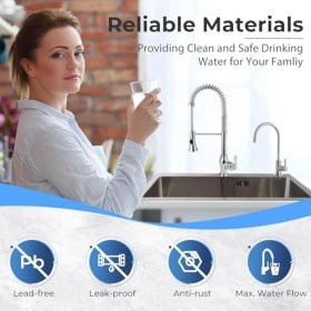 Resim Ga1-Bn 16,5 x 27,9 cm 14OZ Masif Pirinç Ağır Zorunlu Su Filtresi Musluk – Eu Stil -Spout, Ga1-Bn 