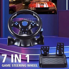 Resim AARONMEI Racing Steering Wheel With Vibration Controller And Pedal For Nintendo Switch, PS4, Xbox One, And PC Gaming Simulator (7 in 1) 