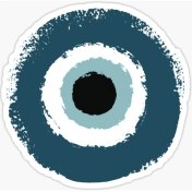 Resim TSC 18 cm Nazar Boncuğu Sticker Duvar Etiket Araba Yapıştırma M16 