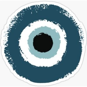 Resim TSC 18 cm Nazar Boncuğu Sticker Duvar Etiket Araba Yapıştırma M16 