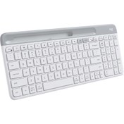 Resim logitech K580 Ultra İnce Çoklu Cihaz Özellikli Türkçe Bluetooth Klavye - Beyaz 