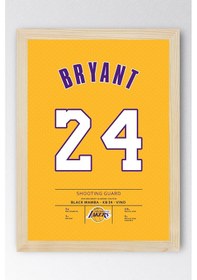 Resim Kobe Bryant Forma Çerçeveli Tablo - Los Angeles Lakers Nba Posteri Tablo 