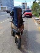 Resim Motocam Yuki Adventure 150 Siperlik Ön Cam 2021 2024 Model 55cm Siyah Renkli 4mm Kısa Spor Cam 