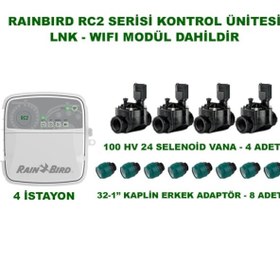 Resim Rainbird Rc2-4 İstasyon İç Mekan Kontrol Ünitesi 100 Hv Selenoid Vanalı Set 