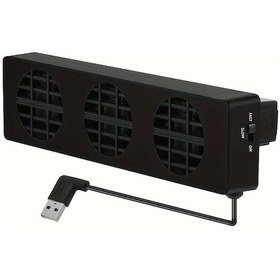 Resim Boatshop1 Nintendo Switch Siyah Soğutma Fanı 3 Fanlı Ayarlanabilir Hız Sıcaklık Kontrollü Usb Taban Montajlı 