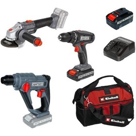 Resim Kraftixx By Einhell Akülü Kırıcı Taşlama Vidalama Set 