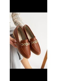 Resim Sarı Tokalı Loafer Ayakkabı Taba 