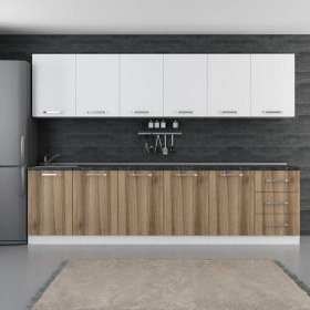 Resim Minar 300 cm Mutfak Dolabı Beyaz Dore 300-D2 