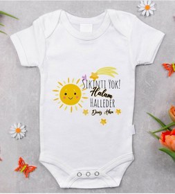 Resim Bitmeyenkartus Bk Kids Isimli Sıkıntı Yok Halam Halleder Tasarımlı Bebek Body Zı Çok Renkli 