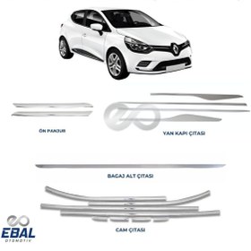 Resim EBAL OTO AKSESUAR Renault Clio 4 Komple Krom Seti 2012-2018 Paslanmaz Çelik 