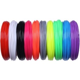 Resim Genel Markalar 3d Kalem Pla Filament 10 Renk X 5 Mt 50 Mt 