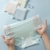Resim 4 Paket Nefes Alabilen Dikişsiz Külot Nude Feel Görünmez Orta Yükselişli Nefes Alabilen Cilt Dostu Elastik Rahat Hızlı Kuruyan Yoga Sporları %100 Crotch, Kadın İç Çamaşırı ve Külot 