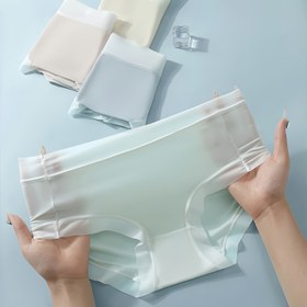 Resim 4 Paket Nefes Alabilen Dikişsiz Külot Nude Feel Görünmez Orta Yükselişli Nefes Alabilen Cilt Dostu Elastik Rahat Hızlı Kuruyan Yoga Sporları %100 Crotch, Kadın İç Çamaşırı ve Külot 