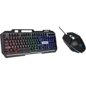 Resim Hytech HKM-X86 Işıklı Oyuncu Klavye Mouse Set 