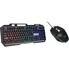 Resim Hytech HKM-X86 Işıklı Oyuncu Klavye Mouse Set 