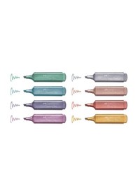 Resim Faber-Castell Fosforlu Kalem 46 Metalik Kırmızı 