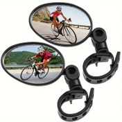 Resim 2 adet 360° Dönebilen Bisiklet Arka Görüş Aynaları - Geniş Görüş, Dağ & Yol Bisikletleri için Konveks Lens - Dayanıklı Akrilik, Çok Renkli, Yansıtıcı, Bisiklet 
