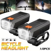 Resim 1/2 adet Parlak LED Bisiklet Farı, USB Şarj Edilebilir, 3 Mod, Yol Koşullu Aydınlatma El Feneri, Mini Taşınabilir, Cep Boyutu El Feneri, Kolay Kurulum, Ayarlanabilir Açı, Hediye Verme, Spor, Boş Zaman, Eğlence, Bisiklet Güvenliği Lam 