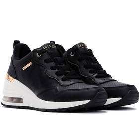 Resim Skechers Kadın Siyah Millon Air Dolgu Topuk Sneaker - Siyah / 37.5 
