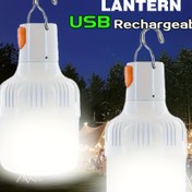 Resim 2 adet Taşınabilir LED Balıkçılık Ampulü, Seyahat Macerası için Kanca ile Arama Lambası, Dağ Tırmanışı, USB Şarj Edilebilir Kamp Çadır Feneri, Açık Hava Seyahati için Elde Tutulan Acil Durum Sel Lambası 