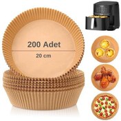 Resim Xiaomi Philips Arzum Tefal Kumtel Uyumlu 20 CM Hava Fritözü Airfryer Pişirme Kağıdı Yui